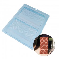 Moule Tablettes Chocolat Fourré Origami 14x7x1,6 cm 2 pcs Moule Tablettes Chocolat Fourré Origami 14x7x1,6 cm 2 pcs