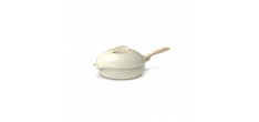 Fabuleuse Poêle Anti-Adhésive 8 en 1 24 cm Blanc Meringue 3,4L