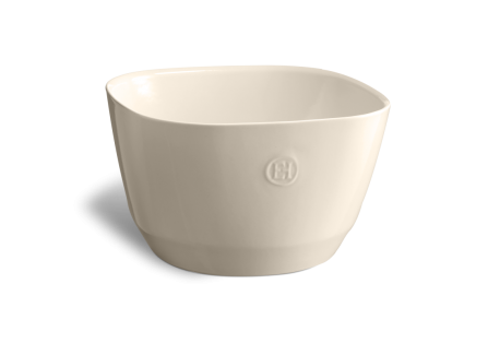 Saladier Carré L en Céramique 5,5L 26x16 cm Argile Blanc Cassé - Emile Henry