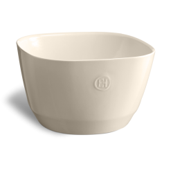 Saladier Carré L en Céramique 5,5L 26x16 cm Argile Blanc Cassé - Emile Henry Saladier Carré L en Céramique 5,5L 26x16 cm Argile Blanc Cassé - Emile Henry
