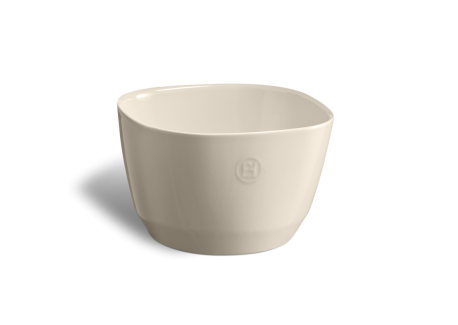 Saladier Carré M en Céramique 3,5L 22x14 cm Argile Blanc Cassé - Emile Henry