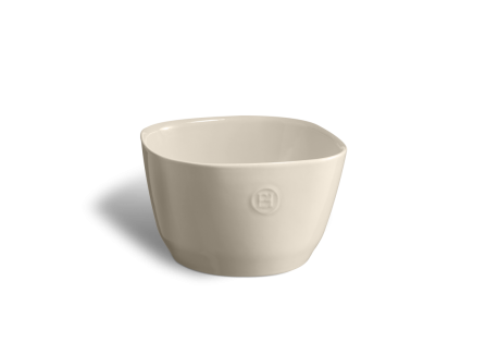 Saladier Carré S en Céramique 2L 19x12 cm Argile Blanc Cassé - Emile Henry