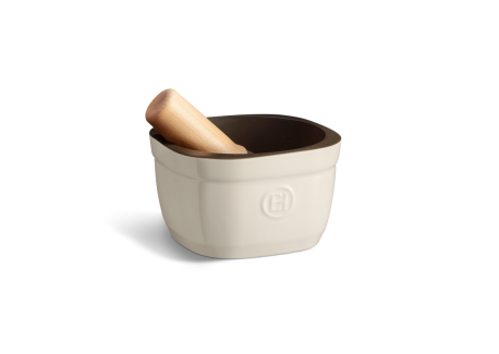 XL Vijzel en Stamper Aardewerk Argile Gebroken Wit - Emile Henry