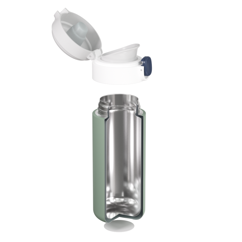 Pop Gourde Isotherme Vert Natural Inox 360 ml - MonBento