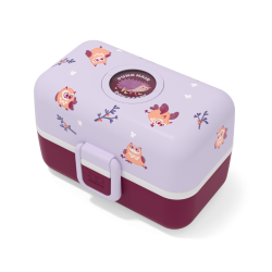 Tresor Bento LunchBox Kids Mauve Owly 800 ml  - MonBento Tresor Bento LunchBox Kids Mauve Owly 800 ml  - MonBento