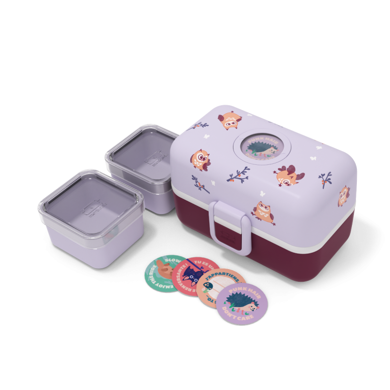 Tresor Bento LunchBox Kids Mauve Owly 800 ml - MonBento