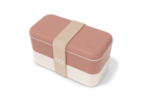 Original Bento LunchBox Rose Moka Recycled Made in France 1 L  - MonBento