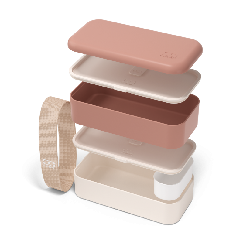 Original Bento LunchBox Rose Moka Recycled Made in France 1 L - MonBento