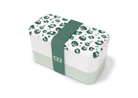 Original Bento LunchBox Vert Leopard Made in France 1 L  - MonBento