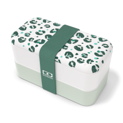 Original Bento LunchBox Vert Leopard Made in France 1 L  - MonBento Original Bento LunchBox Vert Leopard Made in France 1 L  - MonBento