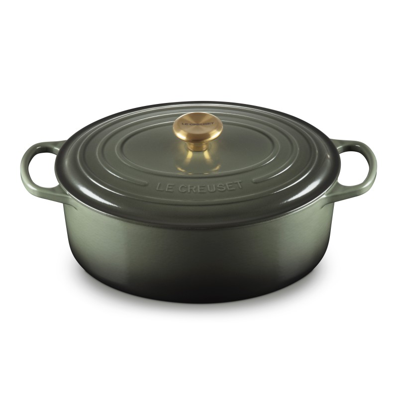 Cocotte Fonte Signature Ovale 6,3 L Vert Thym (31 cm)  - Le Creuset