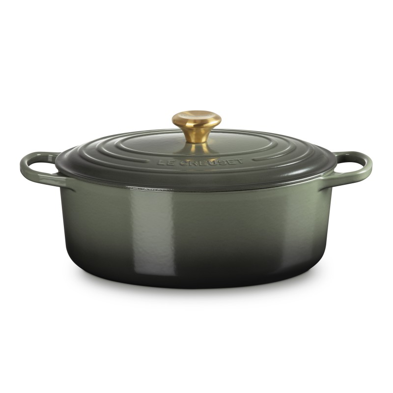 Cocotte Fonte Signature Ovale 6,3 L Vert Thym (31 cm) - Le Creuset