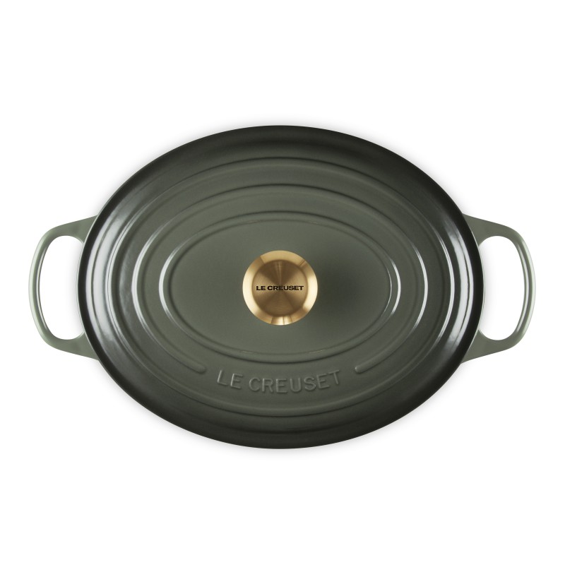 Cocotte Fonte Signature Ovale 6,3 L Vert Thym (31 cm) - Le Creuset