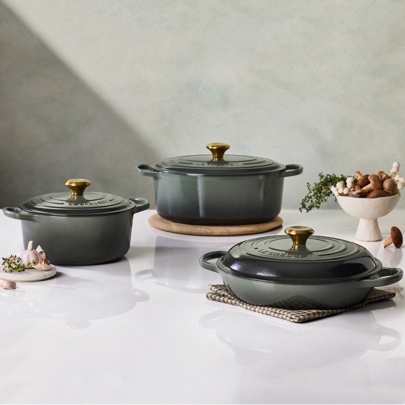Signature Ovale Gietijzeren Stoofpot 6,3 L Tijm Groen  (31 cm) - Le Creuset