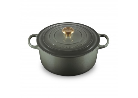 Signature Ronde Gietijzeren Braadpan 6,7 L Tijm Groen  (28 cm) - Le Creuset