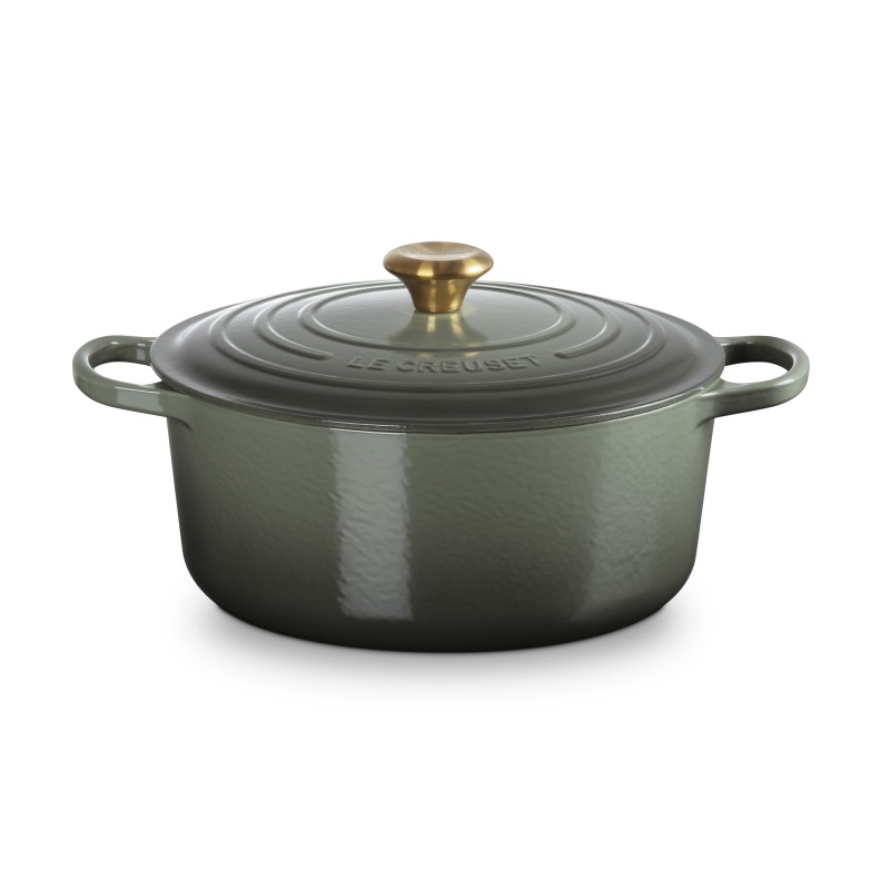 Cocotte Fonte Signature Ronde 6,7 L Vert Thym (28 cm) - Le Creuset
