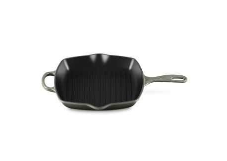 Poêle en Fonte Skillet Grill Carré 26 cm Vert Thym  - Le Creuset