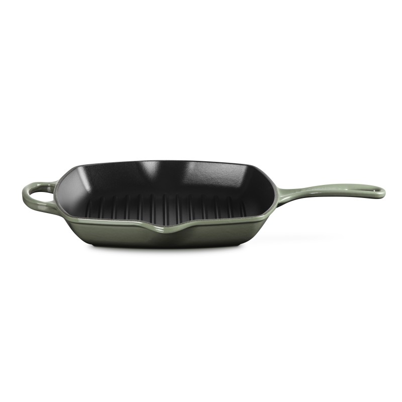 Poêle en Fonte Skillet Grill Carré 26 cm Vert Thym  - Le Creuset