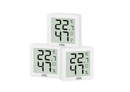 Digitale Thermo-Hygrometer Wit Set 3 dlg - ADE