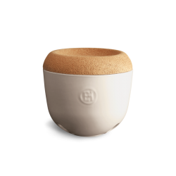 Pot à Ail avec Couvercle 1 L Argile Blanc Cassé - Emile Henry