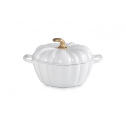 Gietijzeren Cocotte Pompoen 3,7 L Wit (24 cm)