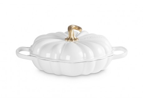 Cocotte Faitout Fonte Citrouille 2,5 L Blanc (28 cm)  - Le Creuset