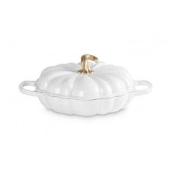 Gietijzeren Cocotte Pompoen 2,5 L Wit (28 cm)
