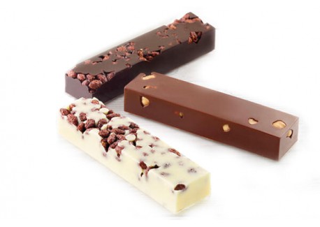 Moule Silicone Rectangulaire 3 Pièces 8 Cavités - Barres Céréales Chocolat Muffins Gâteaux Savon
