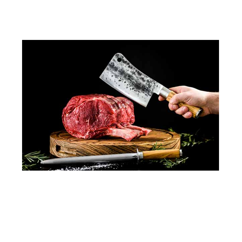 Olive Couteau Couperet 19 cm - Forged