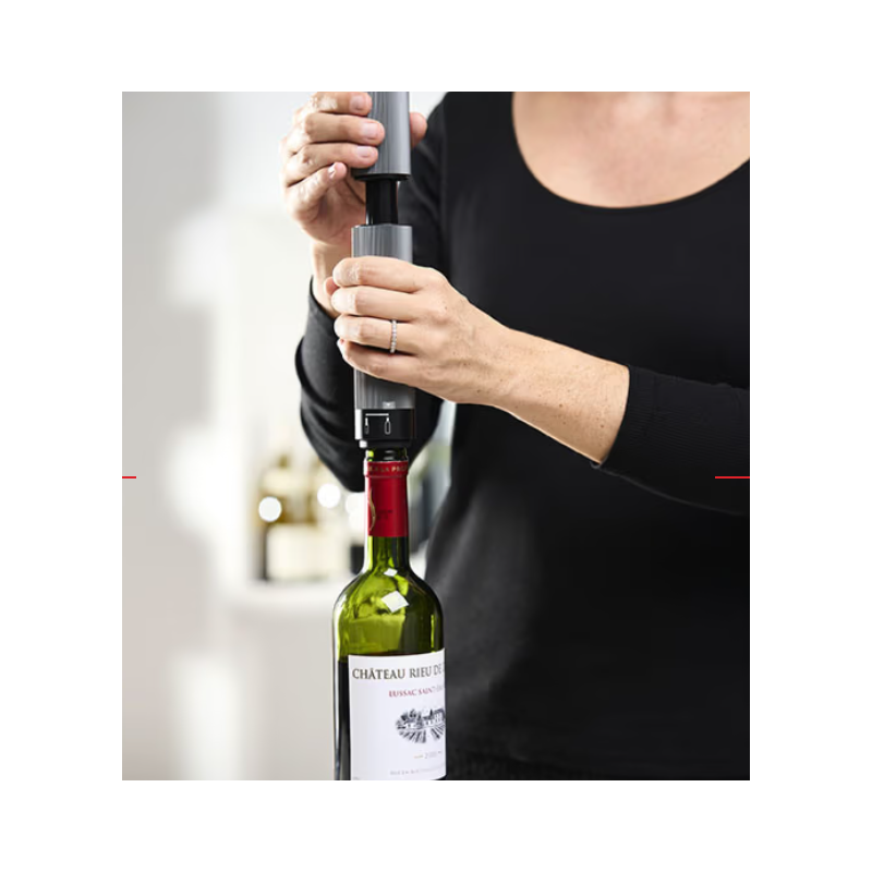 Line Preserve Duo Pompe à Vin et Champagne Manuelle 20 cm Carbone - Peugeot