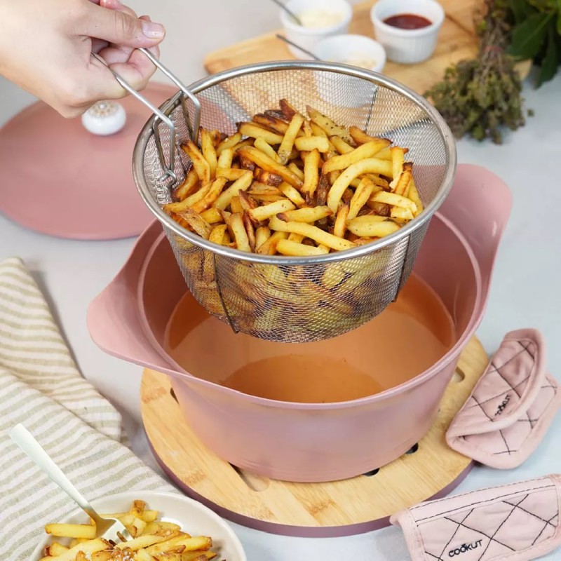RVS pasta-/frituurmand voor de Incroyable Casserole 28 cm - Cookut