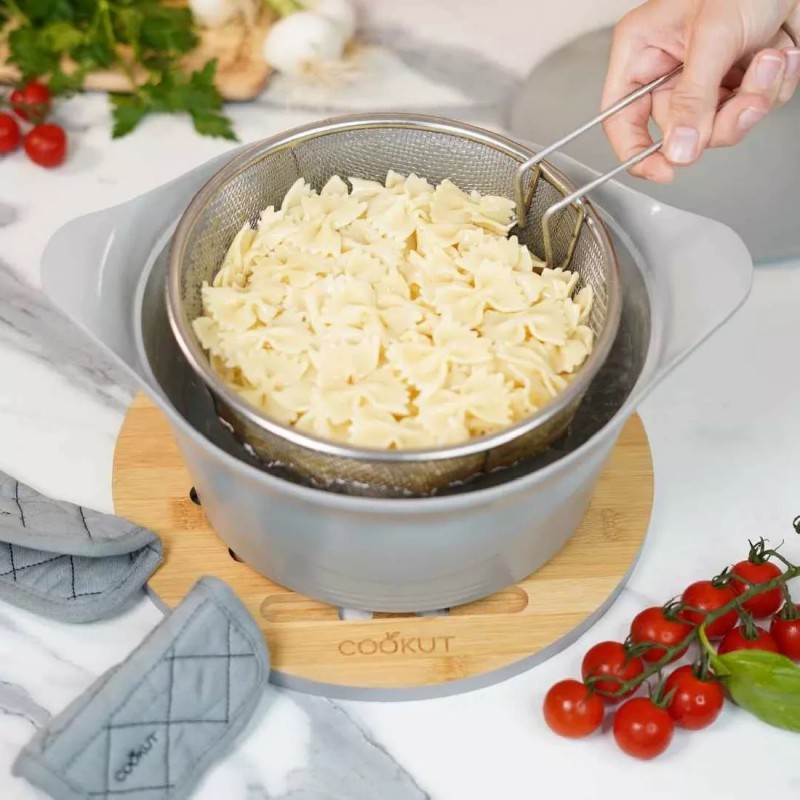RVS pasta-/frituurmand voor de Incroyable Casserole 28 cm - Cookut