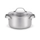 Cicla 3 Gerecycleerde RVS braadpan/stoofpot met Glazen Deksel 24 cm 5,2 l - Beka Cookware