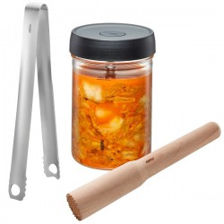 Nativo Set de Fermentation Bocal + Poids + Pilon + Pince  - Gefu Nativo Set de Fermentation Bocal + Poids + Pilon + Pince  - Gefu