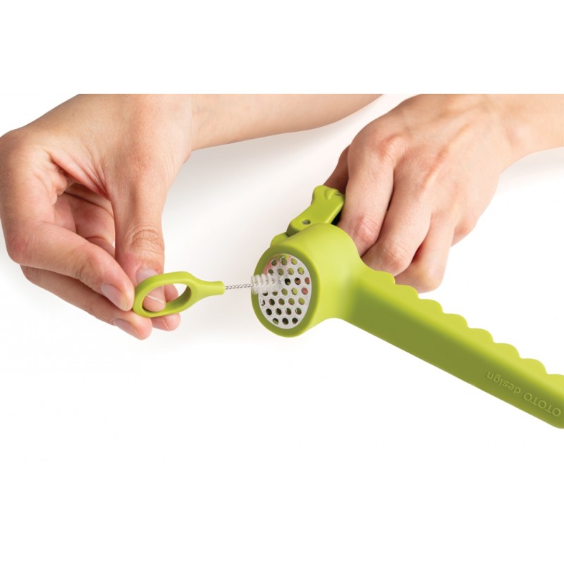 Garligator Presse Ail Crocodile Vert + Brosse de Nettoyage - Ototo