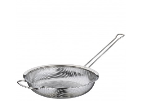 Passoire Plate avec Manche Inox Microperforée 24 cm  - Kuchenprofi