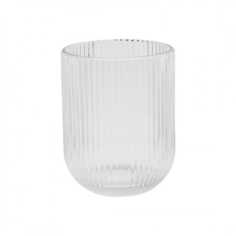 Twisty Verre à Eau 26 cl Transparent - Rose - Tulipani