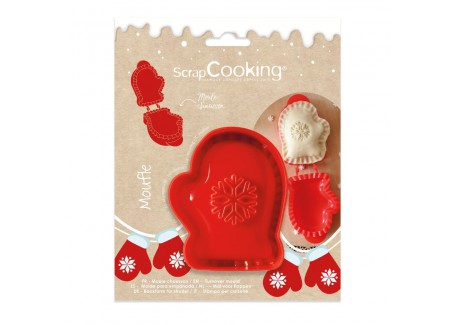 Moule pour Chausson / Empanadas Moufle Noël 10x9 cm  - Scrapcooking