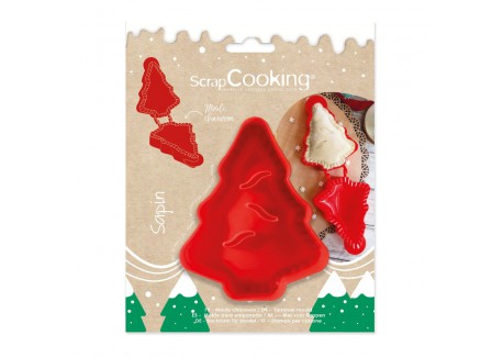 Mal voor Flap / Empanadas Kerstboom 11x9 cm - Scrapcooking