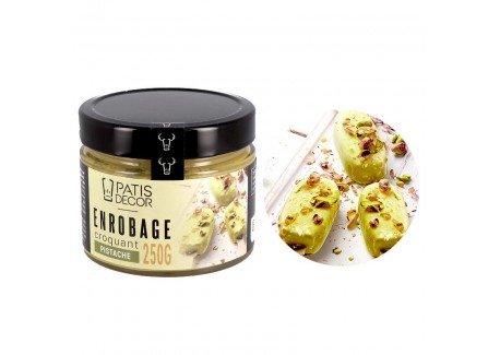 Pistachecoating/glazuur met Walnootchips in Rocher-stijl 250 g - Patisdécor