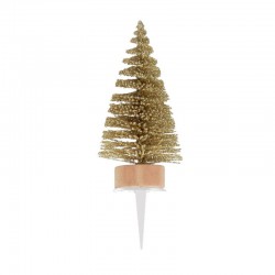 Décoration pour Bûche/Pâtisserie Sapin de Noël Doré 9 cm  - Patisdécor Décoration pour Bûche/Pâtisserie Sapin de Noël Doré 9 cm  - Patisdécor
