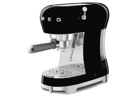 Machine à Café Expresso "Années 50" Compacte Noir ECF02BLEU - Smeg