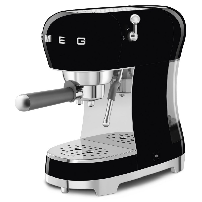 Machine à Café Expresso "Années 50" Compacte Noir ECF02BLEU - Smeg