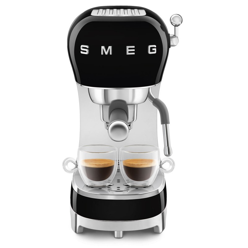 Machine à Café Expresso "Années 50" Compacte Noir ECF02BLEU - Smeg