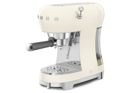 Machine à Café Expresso "Années 50" Compacte Blanc Crème ECF02CREU - Smeg