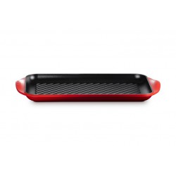 Grill en Fonte Rectangulaire XL 40 cm Rouge Cerise  - Le Creuset Grill en Fonte Rectangulaire XL 40 cm Rouge Cerise  - Le Creuset