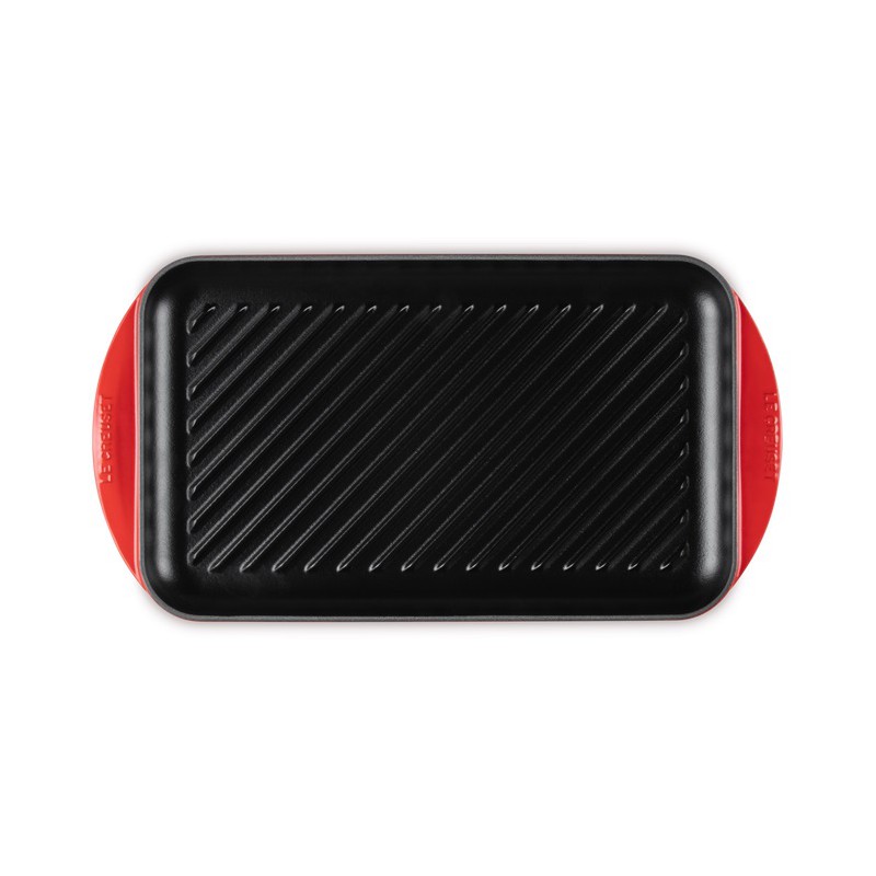 Grill en Fonte Rectangulaire XL 40 cm Rouge Cerise - Le Creuset