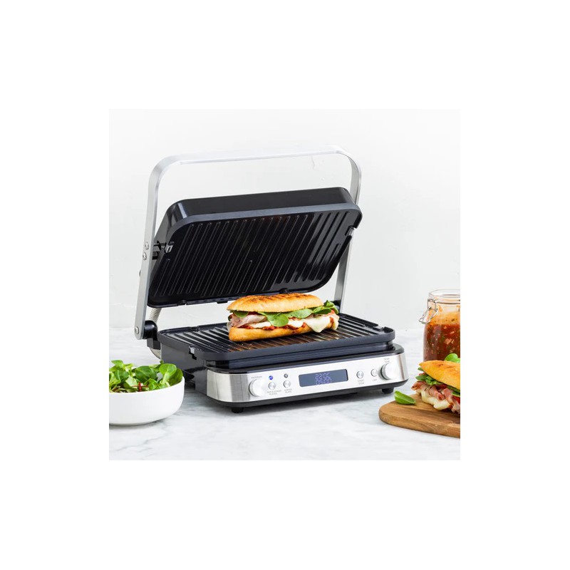 Bistro Grill et Plancha Electrique en Inox Plaques Réversibles 2 en 1 - Greenpan