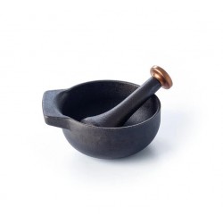 Nori Matzwarte Gietijzeren Vijzel en Stamper - Beka Cookware Nori Matzwarte Gietijzeren Vijzel en Stamper - Beka Cookware