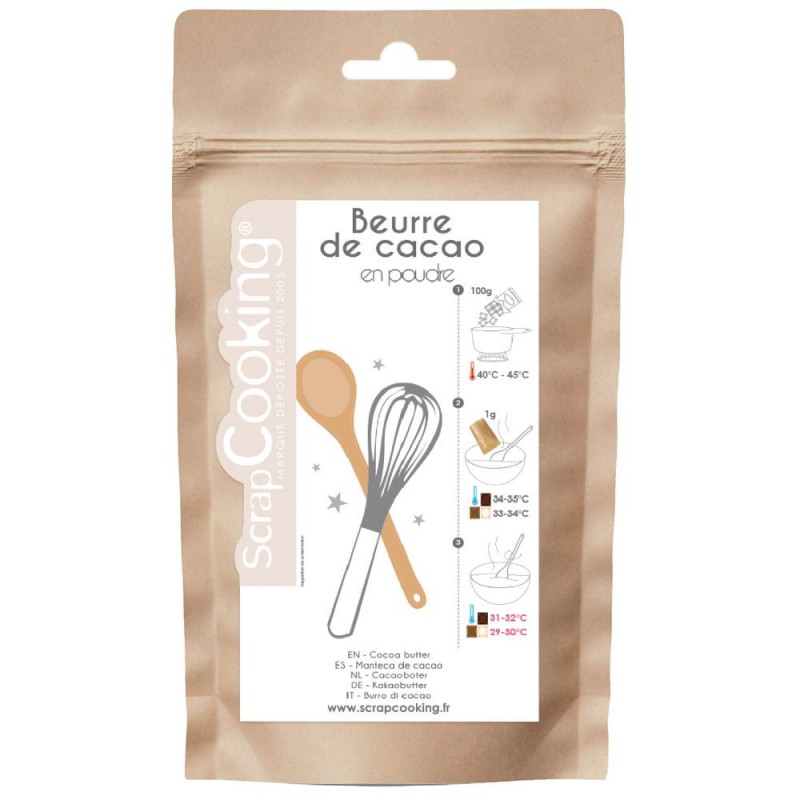 Beurre de Cacao en Poudre 80 g  - Scrapcooking